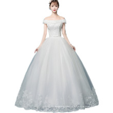 2019 Elegant Girls Bridal Dress Ball Gown Beaded Pearls Embroidery Flowers Floor Length Imperial Bridal gown Wedding Dresses